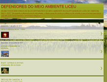 Tablet Screenshot of defensoresdomeioambienteliceu.blogspot.com