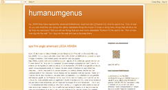 Desktop Screenshot of humanumgenus.blogspot.com