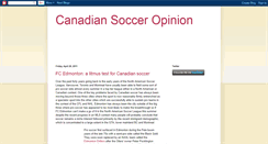 Desktop Screenshot of canadiansocceropinion.blogspot.com