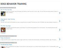 Tablet Screenshot of dogsbehavior-training.blogspot.com