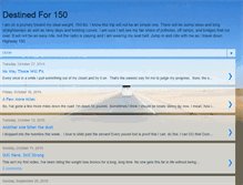Tablet Screenshot of destinedfor150.blogspot.com