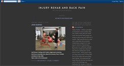 Desktop Screenshot of injuryrehabandbackpain.blogspot.com