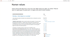 Desktop Screenshot of human-values.blogspot.com