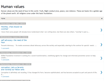 Tablet Screenshot of human-values.blogspot.com