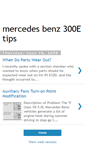 Mobile Screenshot of mercedesbenz300etips.blogspot.com