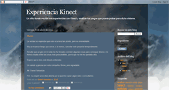 Desktop Screenshot of experienciakinect.blogspot.com