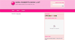 Desktop Screenshot of norarobertsbooklist.blogspot.com