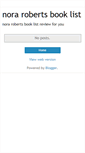 Mobile Screenshot of norarobertsbooklist.blogspot.com