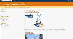 Desktop Screenshot of equipmentsale.blogspot.com