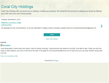 Tablet Screenshot of coralcityholdings.blogspot.com