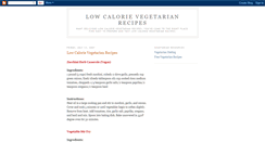 Desktop Screenshot of low-calorie-vegetarian-recipes.blogspot.com