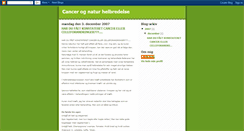 Desktop Screenshot of cancerognaturhelbredelse.blogspot.com