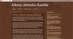 Desktop Screenshot of johnnyattitudesramble.blogspot.com