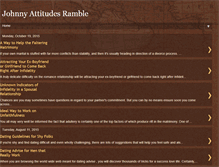 Tablet Screenshot of johnnyattitudesramble.blogspot.com