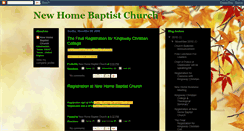 Desktop Screenshot of newhomebaptistchurch.blogspot.com