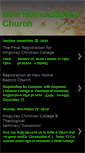 Mobile Screenshot of newhomebaptistchurch.blogspot.com