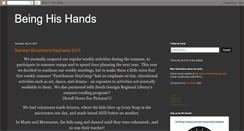 Desktop Screenshot of beinghishands.blogspot.com
