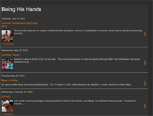 Tablet Screenshot of beinghishands.blogspot.com