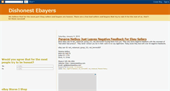 Desktop Screenshot of dishonest-ebayers.blogspot.com