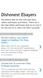 Mobile Screenshot of dishonest-ebayers.blogspot.com