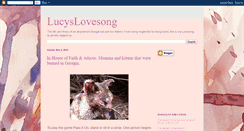 Desktop Screenshot of lucyslovesong.blogspot.com