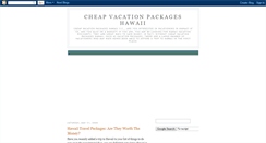 Desktop Screenshot of cheap-vacation-packages-hawaii.blogspot.com