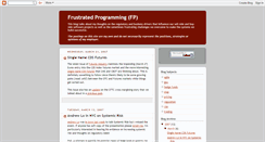 Desktop Screenshot of frustratedprogramming.blogspot.com