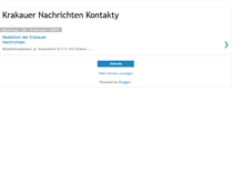 Tablet Screenshot of kontaktykrakauer.blogspot.com