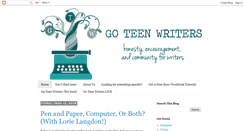 Desktop Screenshot of goteenwriters.blogspot.com