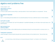 Tablet Screenshot of algebrawordproblemsfree.blogspot.com
