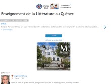 Tablet Screenshot of litterature-quebec.blogspot.com