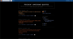 Desktop Screenshot of frickinawesomequotes.blogspot.com