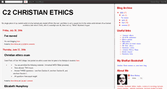 Desktop Screenshot of c2christianethics.blogspot.com