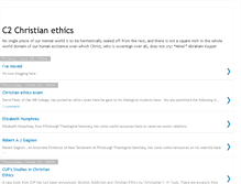 Tablet Screenshot of c2christianethics.blogspot.com