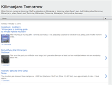 Tablet Screenshot of kilimanjarotomorrow.blogspot.com