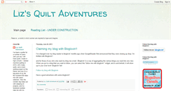 Desktop Screenshot of lizsquiltadventures.blogspot.com