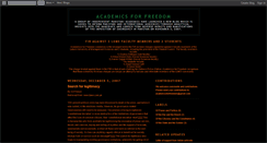 Desktop Screenshot of academicsforfreedom.blogspot.com