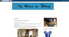 Desktop Screenshot of my-world-of-disney.blogspot.com