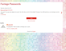 Tablet Screenshot of fantagepasswords.blogspot.com