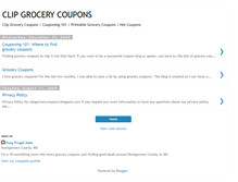 Tablet Screenshot of clipgrocerycoupons.blogspot.com