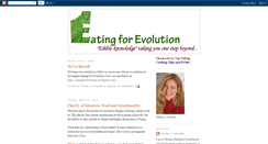 Desktop Screenshot of eatingforevolution.blogspot.com