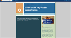 Desktop Screenshot of coalitiononpoliticalassassinations.blogspot.com