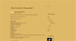 Desktop Screenshot of doomsdaysurvival.blogspot.com