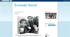 Desktop Screenshot of exclusaosocial2011.blogspot.com