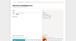 Desktop Screenshot of discoverd-world.blogspot.com