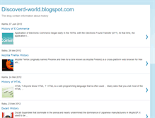 Tablet Screenshot of discoverd-world.blogspot.com