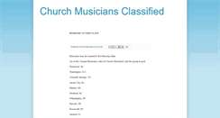 Desktop Screenshot of churchmusiciansclassified.blogspot.com