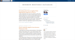 Desktop Screenshot of mormonrhetoricdatabase.blogspot.com