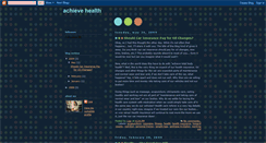 Desktop Screenshot of achievetotalbodyhealth.blogspot.com