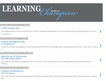 Tablet Screenshot of learningtobeachampion.blogspot.com